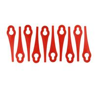 vhbw 10x Lames compatible avec Einhell GE-CT 18 Li Kit, BG-CT 18 Li, GE-CT 18 Li tondeuse - Lames de rechange, rouge, polyamide