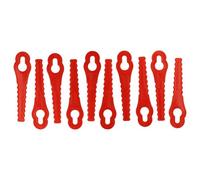 vhbw 10x Lames compatible avec Güde RT 18-201-05, RT 18-0 taille gazon - Lames de rechange, rouge, plastique