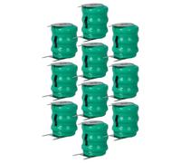 vhbw 10x NiMH pile bouton compatible avec Kinetic MH80B3AL3 | (60mAh, 3,6V, NiMH)