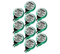 vhbw 10x NiMH pile bouton de remplacement pour type 1/V40H 2 épingles 40mAh 1,2V convient pour les batteries de modélisme etc.