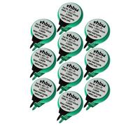vhbw 10x NiMH Pile Bouton de Remplacement pour Type 1/V40H 2 épingles 40mAh 1,2V Convient pour Les Batteries de modélisme etc.