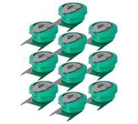 vhbw 10x NiMH Pile Bouton de Remplacement pour Type V40H 3 épingles 40mAh 1,2V Convient pour Les Batteries de modélisme etc.