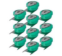 vhbw 10x NiMH pile bouton de remplacement pour type V40H 3 épingles 40mAh 1,2V convient pour les batteries de modélisme etc.