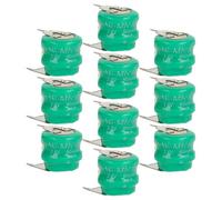 vhbw 10x NiMH pile bouton de remplacement pour type V40H 3 épingles 40mAh 2,4V convient pour les batteries de modélisme etc.