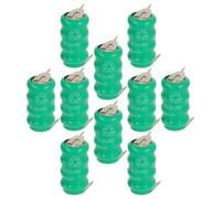 vhbw 10x NiMH pile bouton de remplacement pour type V40H 3 épingles 40mAh 4,8V convient pour les batteries de modélisme etc.