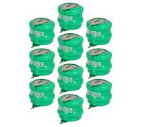 vhbw 10x NiMH pile bouton de remplacement pour type V80H 2 épingles 80mAh 2,4V convient pour les batteries de modélisme etc.