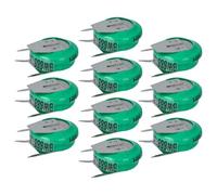 vhbw 10x NiMH pile bouton de remplacement pour type V80H 3 épingles 80mAh 1,2V convient pour les batteries de modélisme etc.