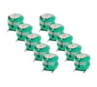 vhbw 10x NiMH pile bouton de remplacement pour type V80H 3 épingles 80mAh 2,4V convient pour les batteries de modélisme etc.