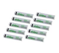 vhbw 10x Piles rechargeables AAA Micro avec prise micro-USB (280mAh, 1,5V, Li-ion)