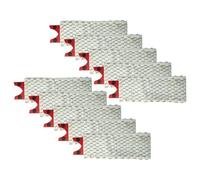 vhbw 10x Serpillères compatible avec Vileda 1-2 Spray balai nettoyant - Tête de rechange, microfibre, gris / blanc