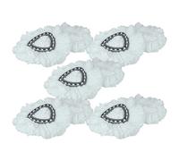 vhbw 10x Serpillères compatible avec Vileda Easy Wring & Clean, Turbo Easy Wring balai nettoyant - microfibre, noir / blanc