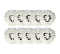 vhbw 10x Serpillères Compatible avec Vileda EasyWring & Clean, EasyWring & Clean Turbo Balai nettoyant - Microfibre, Blanc