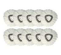 vhbw 10x Serpillères remplacement pour Vileda 152623 pour balai nettoyant - Tête de rechange, microfibre, blanc