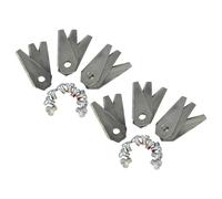 vhbw 18x Lames compatible avec Bosch Indego M 700, S+ 350, S+ 400, XS 300, S+ 500, S 500 tondeuse - Lames de rechange, argenté, acier