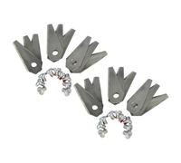 vhbw 18x Lames compatible avec Bosch Indego S+ 400, XS 300, S+ 500, S 500 tondeuse - Lames de rechange, argenté, acier