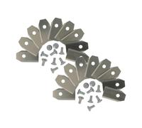 vhbw 18x Lames compatible avec Greenworks Optimow S, Optimow M, Optimow 7 tondeuse - Lames de rechange, argenté, acier