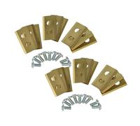 vhbw 18x Lames compatible avec Kress Mission KR133E, KR172, KR136E, KR123E tondeuse - Lames de rechange, or, acier (revêtement en titane)