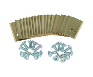 vhbw 18x Lames compatible avec Kress Mission tondeuse - Lames de rechange, or / argenté, apatite de titane