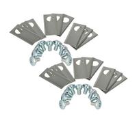 vhbw 18x Lames compatible avec Scheppach RLM500, MR1000 tondeuse - Lames de rechange, argenté, acier inoxydable