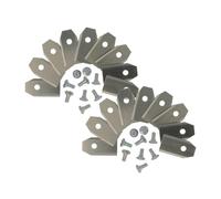 vhbw 18x Lames compatible avec Sunseeker Elite X3 RTK, Elite X3 Plus RTK, Elite X5 RTK tondeuse - Lames de rechange, argenté, acier