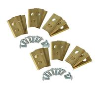 vhbw 18x Lames compatible avec Worx Landroid L WR147E, L M500 WR900E tondeuse - Lames de rechange, or, acier (revêtement en titane)