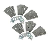 vhbw 18x Lames compatible avec Worx Landroid M 500B WG755E, M500 WG754E, M800 WG790E.1 tondeuse - Lames de rechange, argenté, acier