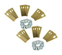 vhbw 18x Lames compatible avec Worx Landroid M500 WG754E tondeuse - Lames de rechange, or / argenté, acier (revêtement en titane)