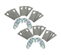 vhbw 18x Lames compatible avec Worx Landroid WR206E, WR206E.X, WR208E tondeuse - Lames de rechange, argenté, acier inox
