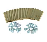 vhbw 18x Lames compatible avec Worx M500B, M800, M500, M 500 B, M 500 tondeuse - Lames de rechange, or / argenté, apatite de titane