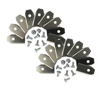 vhbw 18x Lames compatible avec Worx M900, S300, WR101, S500i, S450i, S700i, S500i S tondeuse - Lames de rechange, argenté, acier