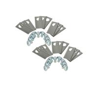 vhbw 18x Lames remplacement pour Honda 72515-VP7-C50 pour tondeuse - Lames de rechange, argenté, acier inox