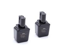 vhbw 2 x NiMH Batterie 2100mAh (9.6V) pour appareil électronique Bosch PBM-Serie 1. génération avec batterie Knolle 9, 6Volt comme 2607300002, BH-964N