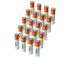 vhbw 20x Batterie AAA Micro Compatible avec AEG Eclipse 10 téléphone Fixe sans Fil (1000mAh, 1,2V, NiMH) Orange/Blanc