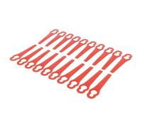 vhbw 20x Lames compatible avec Bosch ALM 28, ART 23 Accutrimm, ALM 30 taille gazon - Lames de rechange, rouge, plastique