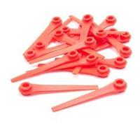 vhbw 20x Lames compatible avec Gardena AccuCut 450Li 8841, 450Li 8841-20 taille gazon - Lames de rechange, rouge, plastique G