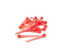 vhbw 20x Lames compatible avec Gardena AccuCut 450Li 8841, 450Li 8841-20 taille gazon - Lames de rechange, rouge, plastique