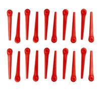 vhbw 20x Lames compatible avec Gardena EasyCut Li-18/23R 9823-20, Li-18/23R 9823 taille gazon - Lames de rechange, orange, plastique