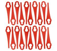 vhbw 20x Lames remplacement pour Grizzly 91099379 pour taille gazon - Lames de rechange, rouge, plastique / nylon