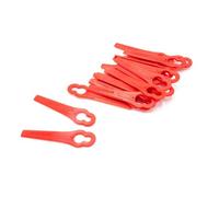 vhbw 20x Lames remplacement pour Ozito PXCLTA-20, PXCLTA-20U pour taille gazon - Lames de rechange, rouge, plastique
