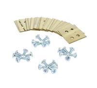 vhbw 24x Lames compatible avec Mammotion Luba Mini tondeuse - Lames de rechange, or/argenté, acier (revêtement en titane)