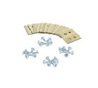 vhbw 24x Lames compatible avec Mammotion Yuka Mini tondeuse - Lames de rechange, or/argenté, acier (revêtement en titane)