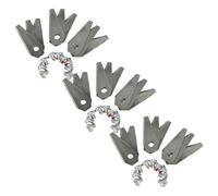 vhbw 27x Lames compatible avec Bosch Indego 1000 Connect, 1200, 1000, 1100 Connect tondeuse - Lames de rechange, argenté, acier