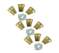 vhbw 27x Lames compatible avec Honda Miimo 500, 310, 3000, 520 tondeuse - Lames de rechange, or / argenté, acier (revêtement en titane)