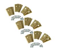 vhbw 27x Lames compatible avec Kress Mission KR133E, KR172, KR136E, KR123E tondeuse - Lames de rechange, or, acier (revêtement en titane)