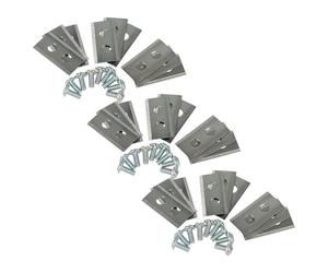 vhbw 27x Lames compatible avec Worx Landroid M WG794E, M WG794EDC, M M1000, M M500, M M700 tondeuse - Lames de rechange, argenté, acier