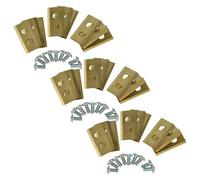 vhbw 27x Lames compatible avec Worx Landroid M WR141E, M WR142E, M WR143E tondeuse - Lames de rechange, or, acier (revêtement en titane)