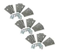vhbw 27x Lames compatible avec Worx Landroid WG796E, WR105SI, WR130E, WR-110-MI, WG795E tondeuse - Lames de rechange, argenté, acier