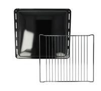vhbw 2x 1x plaque de four, 1x grille (kit de 2 pièces) compatible avec Electrolux EKG60011, EKG601101, EKG601104, EKG60111 four - 42,2 x 37 x 4 cm