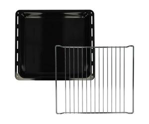 vhbw 2x 1x plaque de four, 1x grille (kit de 2 pièces) compatible avec Progress PBN12000X, PBN1220X, PBN13000X, PBN1310X four - 42,2 x 37 x 5 cm