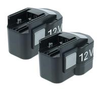 vhbw 2X Batterie Compatible avec AEG WBE2E 12, SB2E 12, BS2E 12T, Best 12X, Best 12BBPB, BDSE 12T Outil électrique (1500 mAh, NiMH, 12 V)
